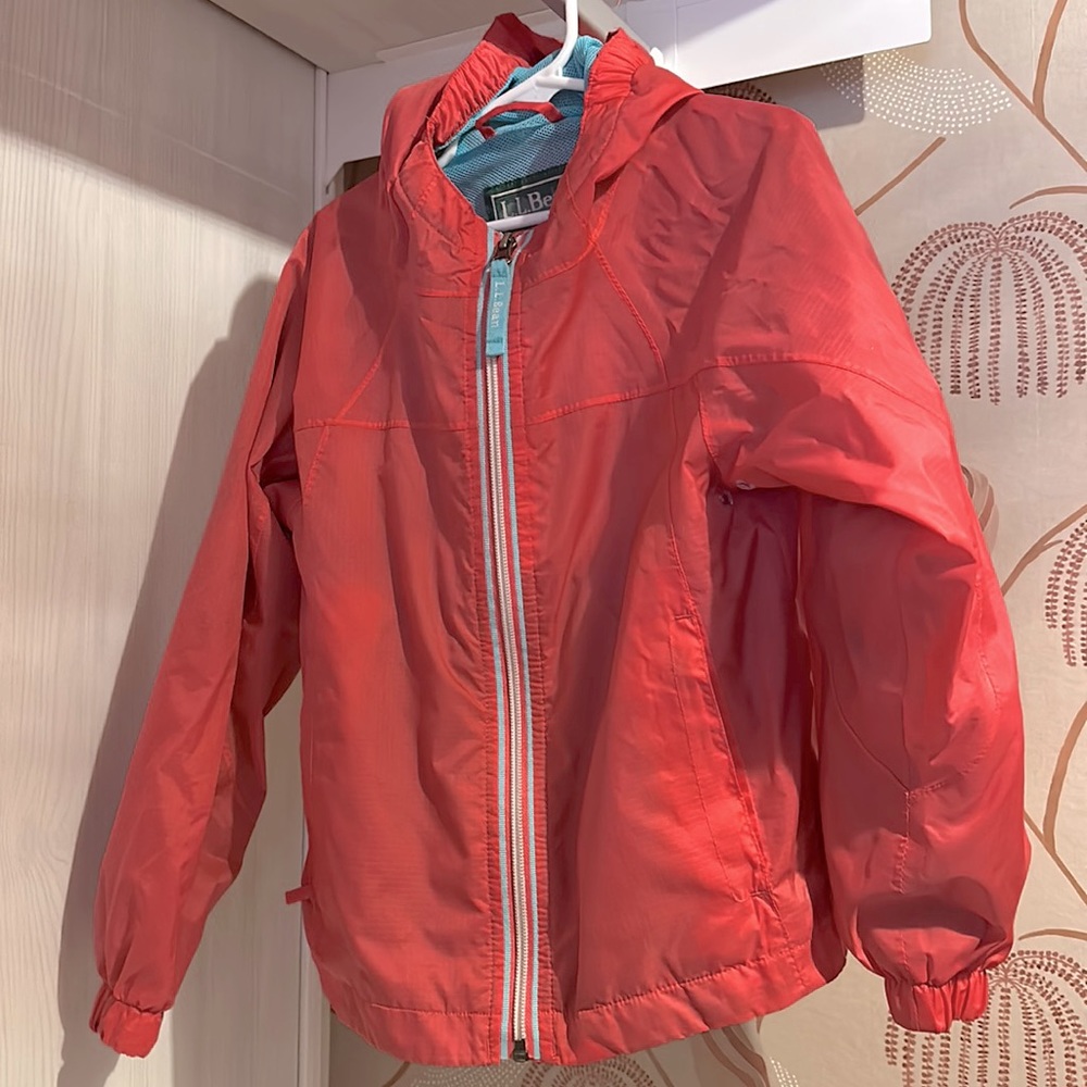 LL Bean kids Rain jacket, size 5-6